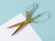 9” Acrylic & Stainless Steel Scissors Gold