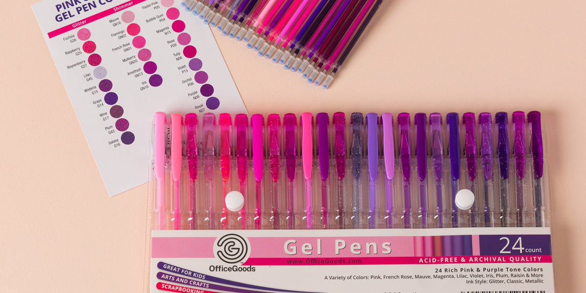 Vaola Various Color Gel Pens - 24 Glitter Gel Pens Plus 24 Refills, Other