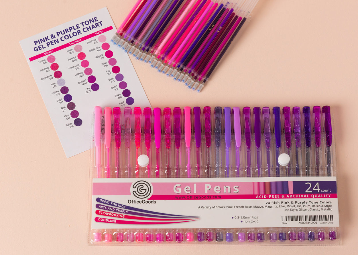 Purple Glitter Pens